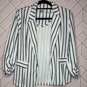 Women's Striped Blazer Jacket Medium